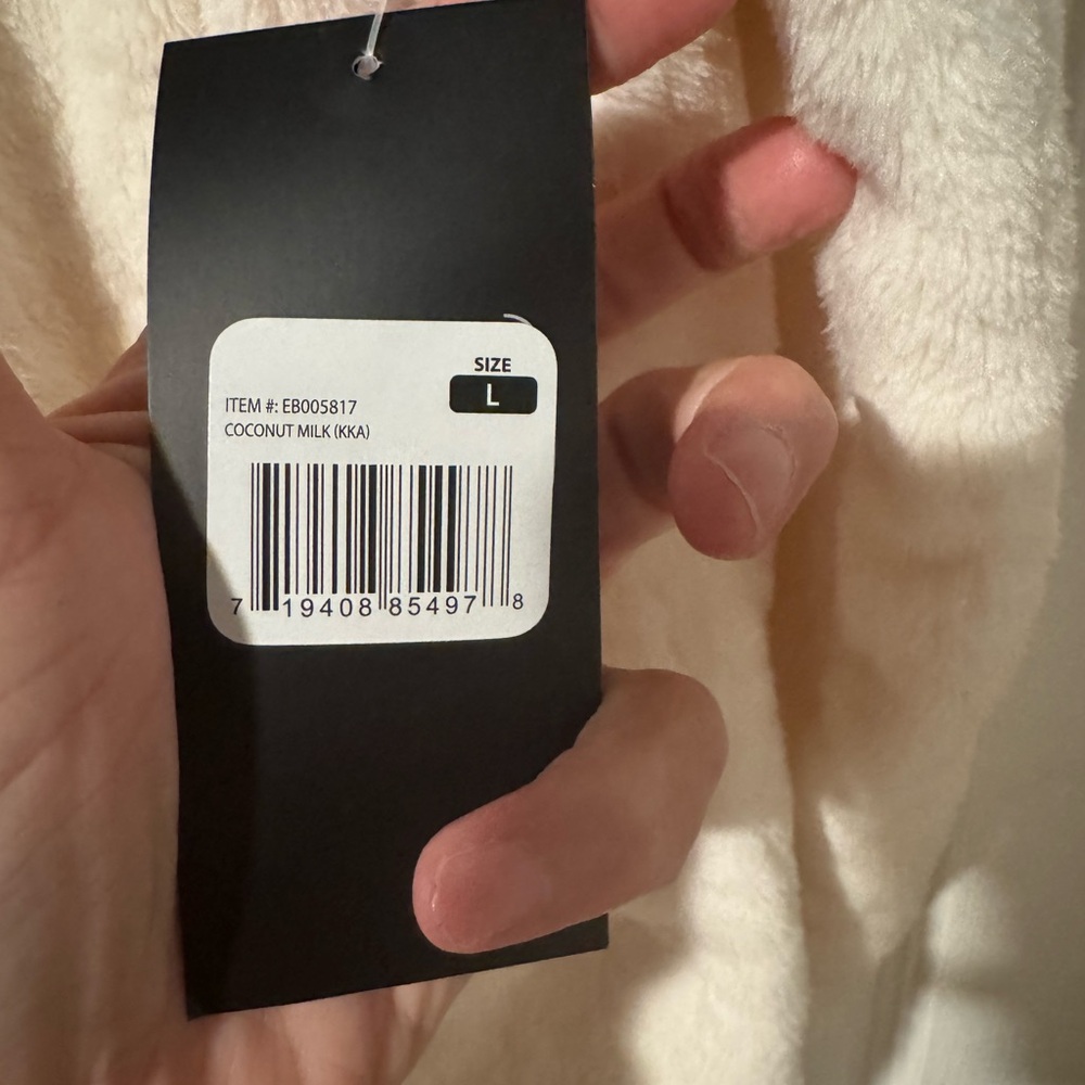 Eddie Bauer Cream Fleece Pullover Jacket - Picture 5 of 5